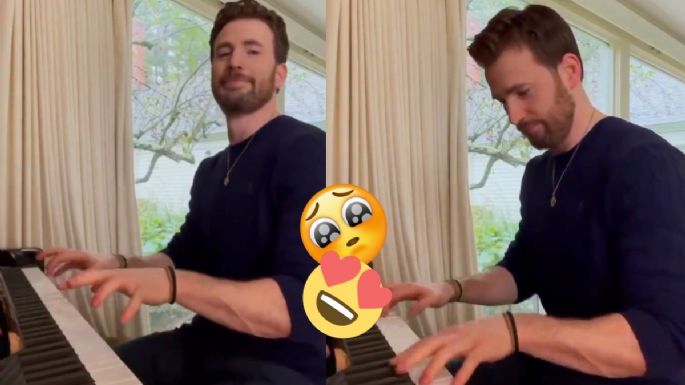 Chris Evans toca el piano en un día lluvioso e hipnotiza a sus seguidores