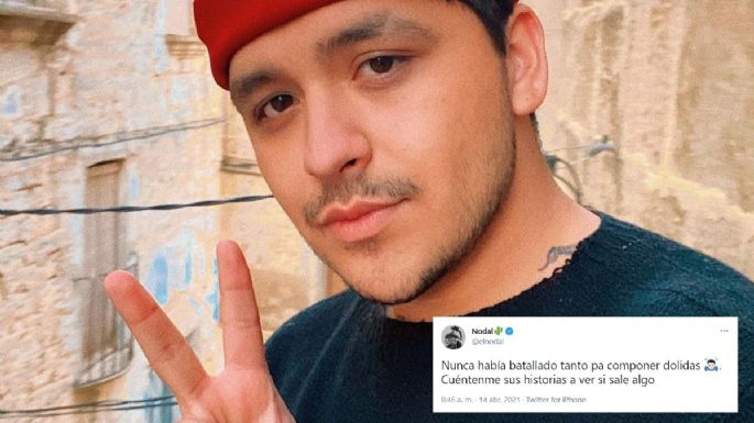 Christian Nodal le pide a sus seguidores AYUDA para componer canciones dolidas