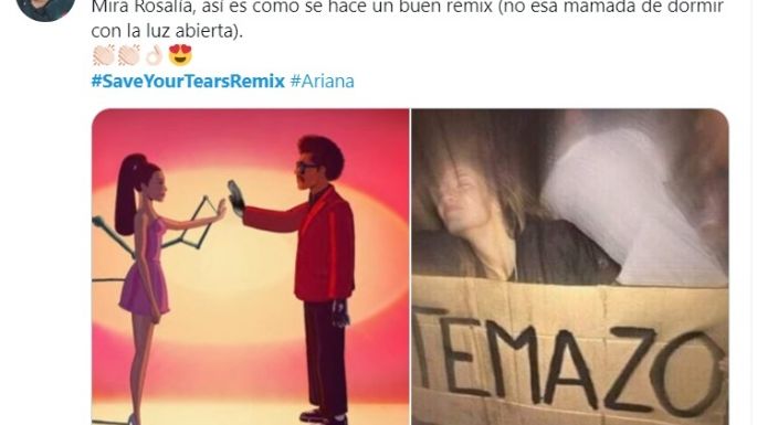 Ariana Grande y The Weeknd protagonizan los mejores MEMES con el remix de 'Save Your Tears'