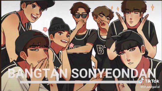 BTS como ANIME, tiktoker convierte a los Bangtan Senyeondan en caricatura (VIDEO)