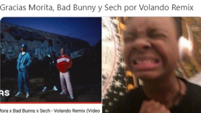 'Volando Remix' de Bad Bunny, Mora y Sech pone a LLORAR a los MEMES