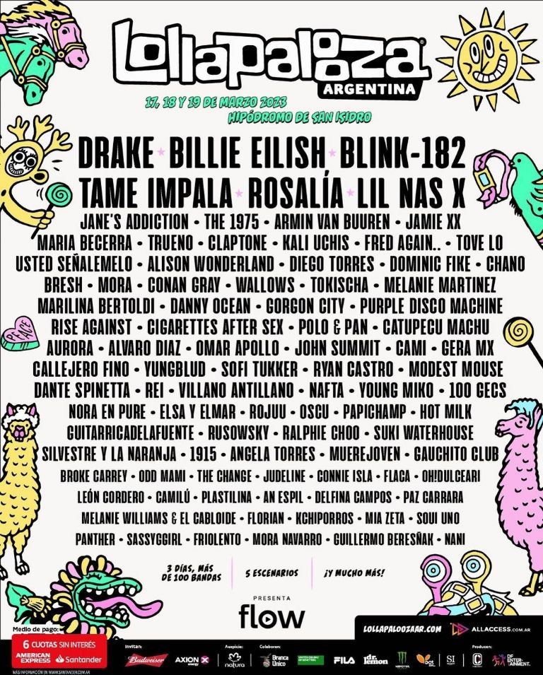 Lollapalooza-Chile-Argentina-cartel-boletos-precio