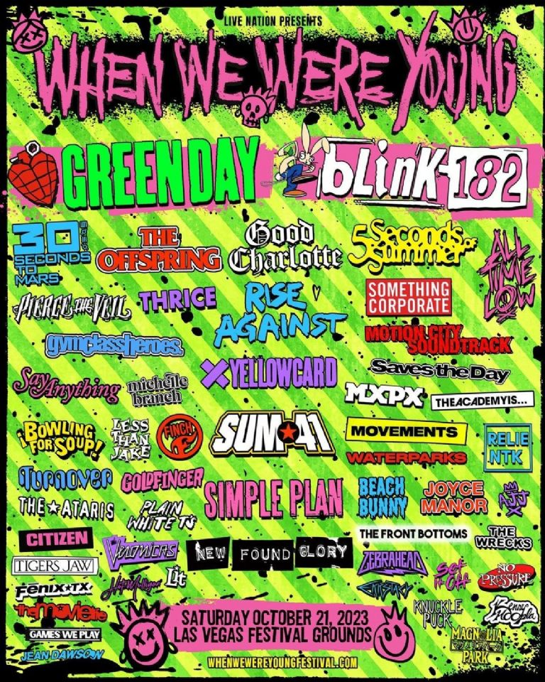 Lo punk emo regresó con el anuncio de este cartel del When we were young