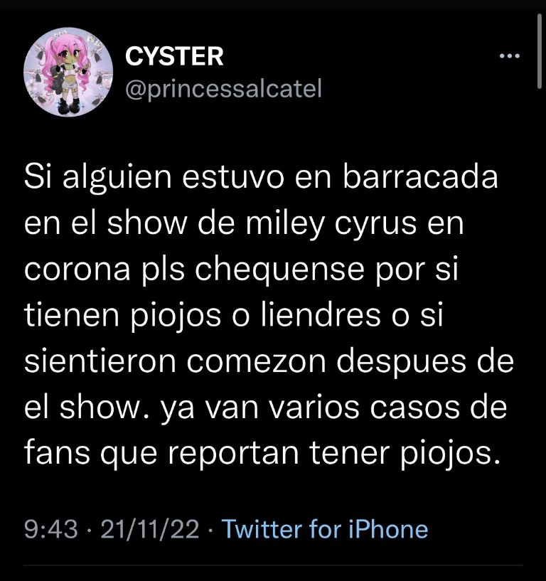 Corona-Capital-2022-Piojos-Quejas-Miley-Cyrus-vómito