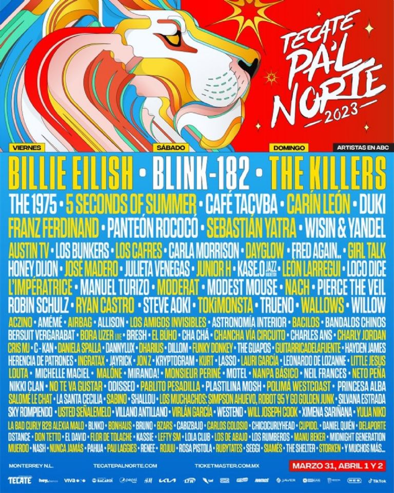 Estos son los artistas que forman parte del cartel completo del Tecate Pal Norte que era tan esperado. Te contamos, también sobre el precio de los boeltos