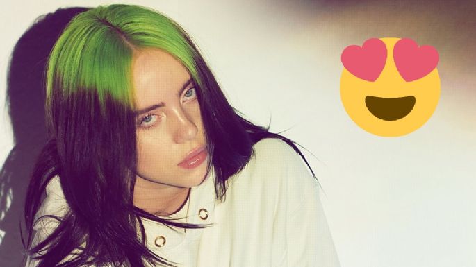 3 fotos de Billie Eilish con el cabello verde donde se ve guapísima