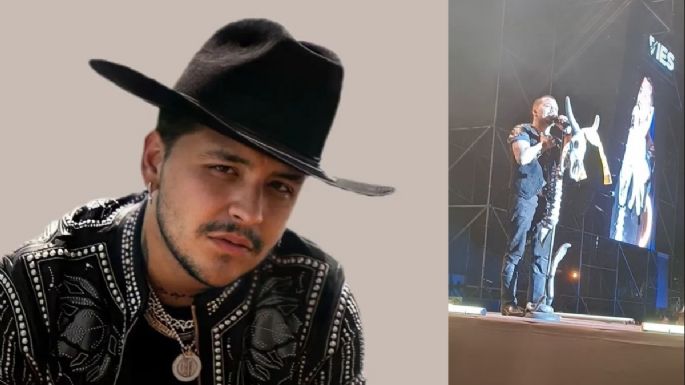 "Sácalos": Christian Nodal se enfurece con fans que le aventaron hielos