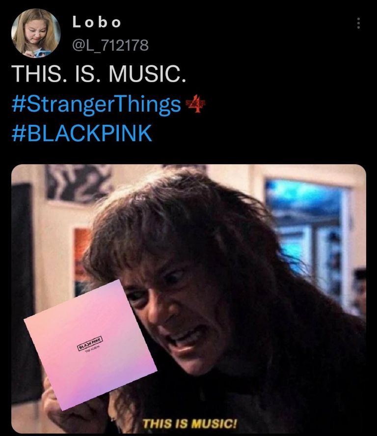 Meme stranger things Eddi this is music Iron Maiden