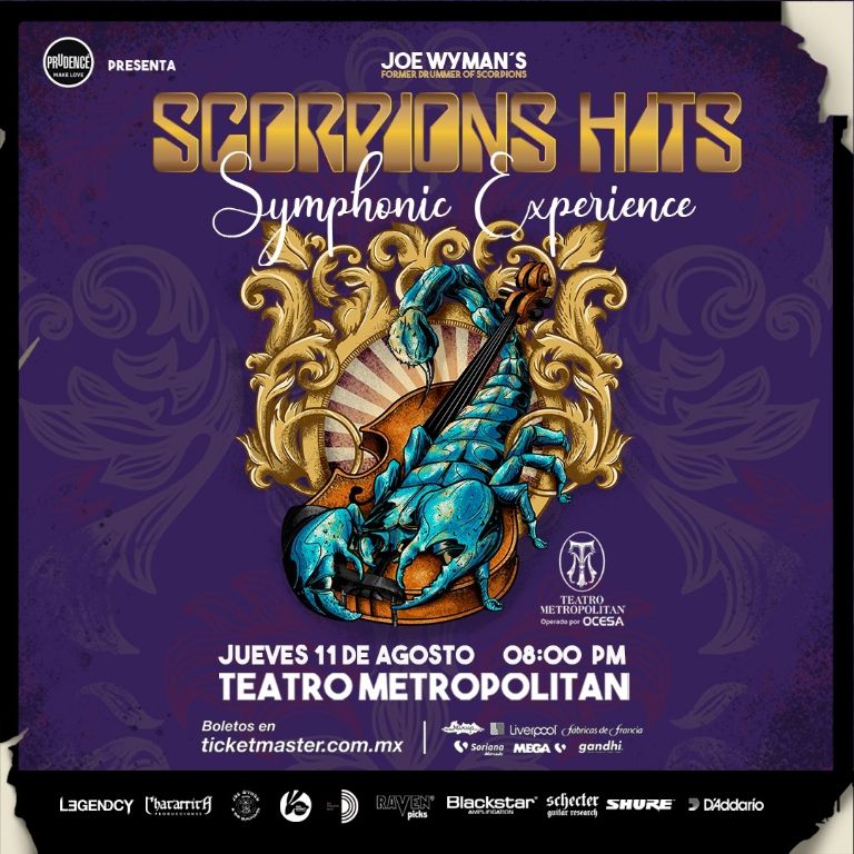 scorpions concierto sinfonico teatro metropolitan cdmx precio