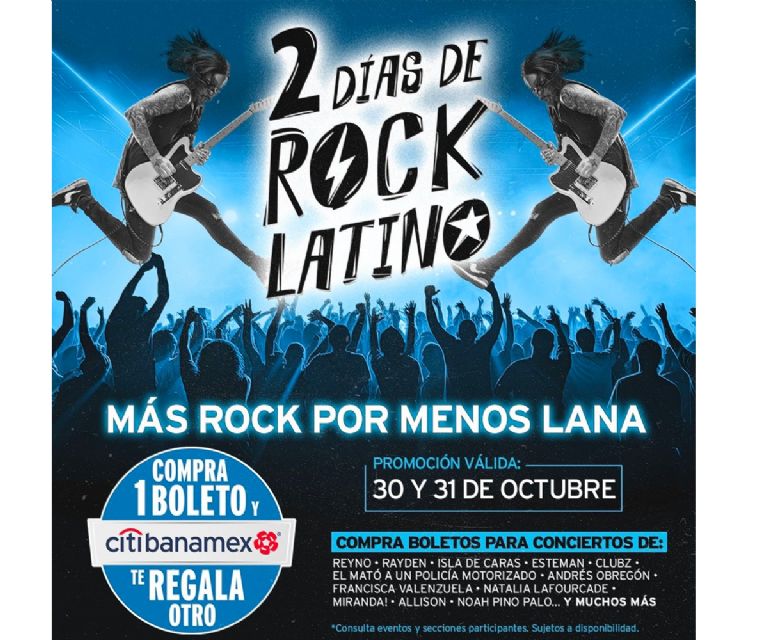 Promoción de conciertos rock latino en Ticketmaster