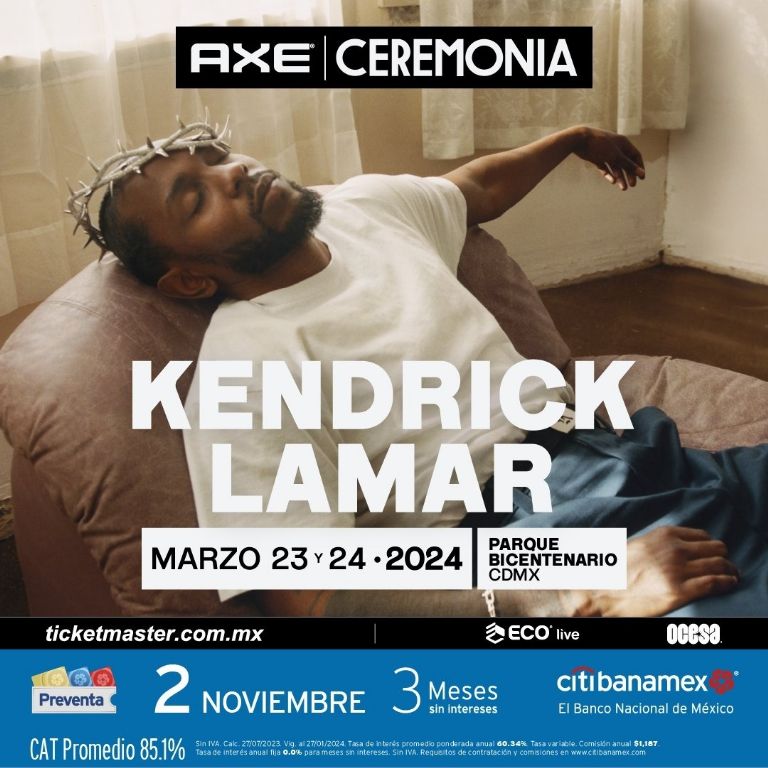 Kendrick Lamar AXE ceremonia 2024 precios boletos