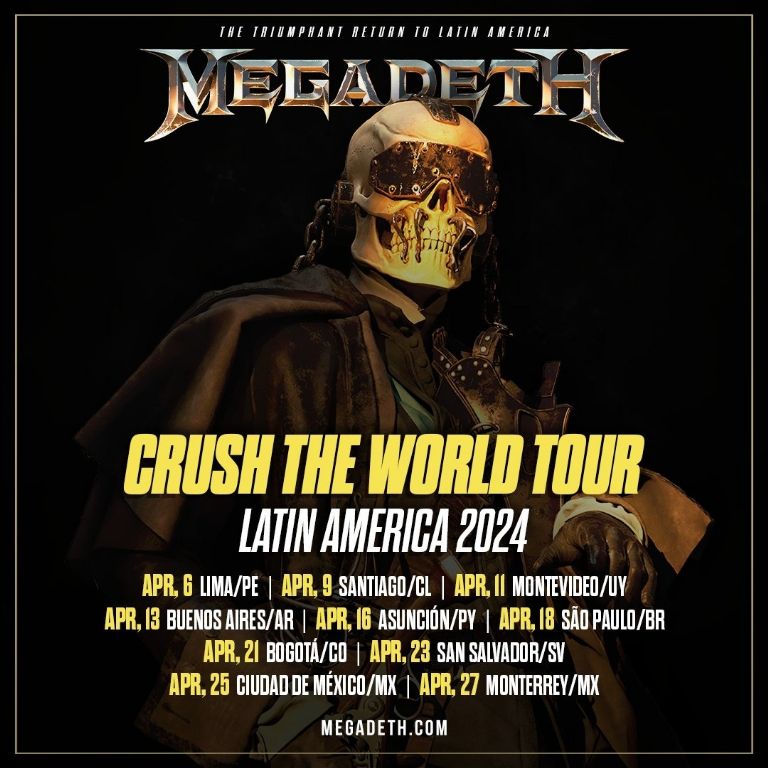 megadeth concierto méxico precios boletos