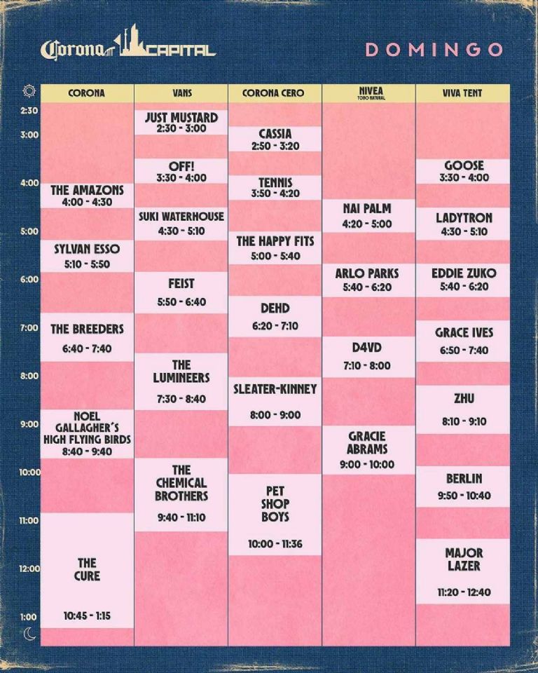 Estos son los nuevos horarios de Corona Capital 2023 y estas bandas se empalman