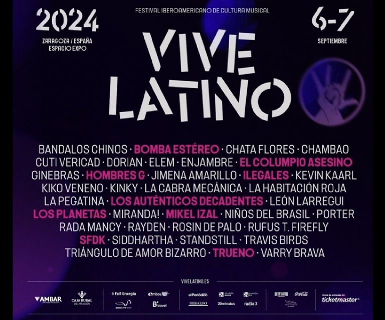 Cartel Vive Latino España 2024