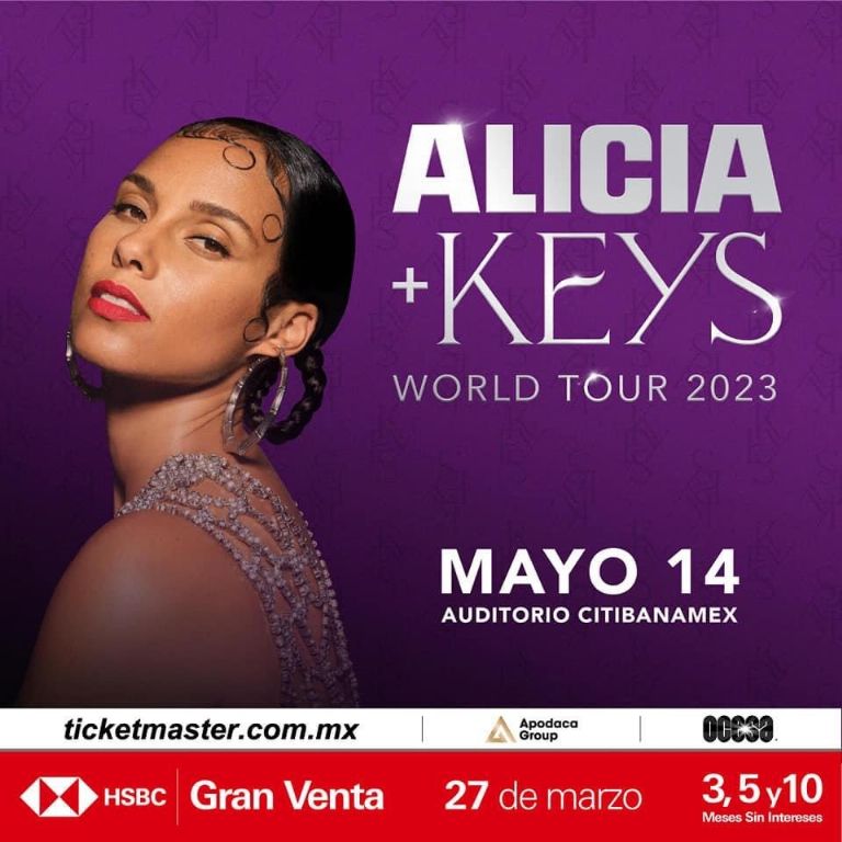 Precio de los boletos para los conciertos de Alicia Keys en México
