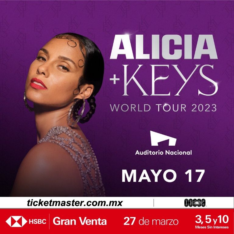 Precio de boletos y fechas para los conciertos de Alicia Keys en México