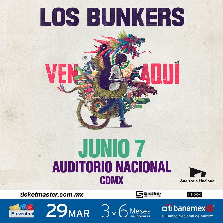 Precio de los boletos para el concierto de Los Bunkers en México