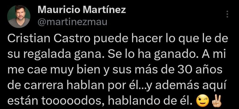 Nos volveremos fans de Cristian Castro uno de los artistas más completos