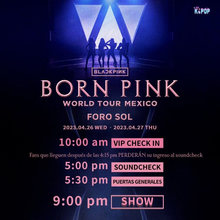 BLACKPINK México horarios setlist