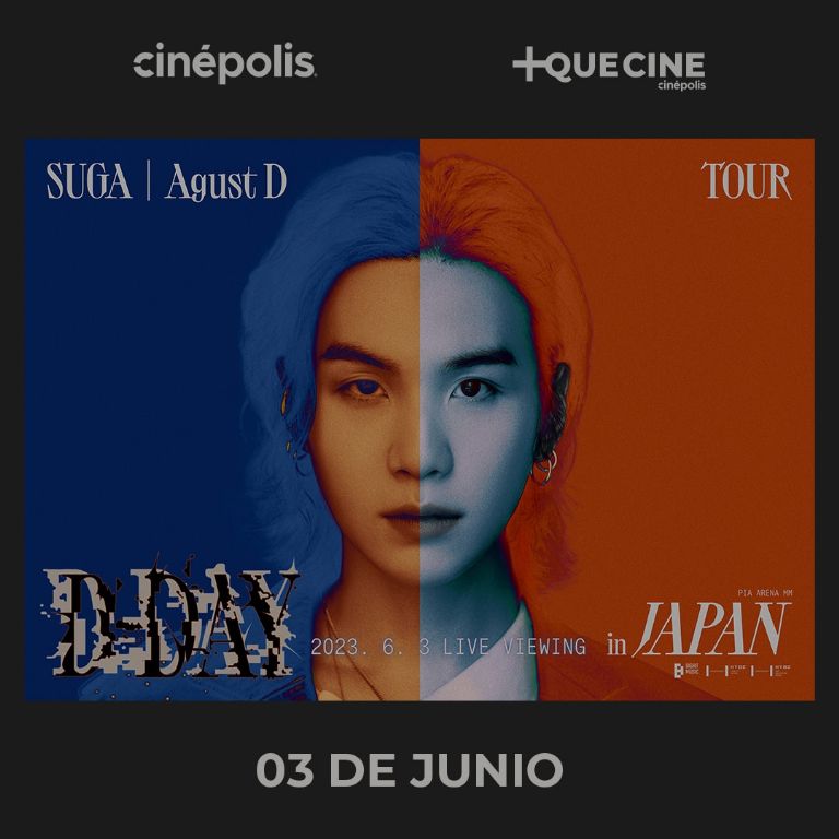 Las canciones de Suga y Agust D llegan a Cinépolis con el concierto de D Day