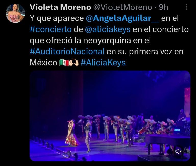 Alicia Keys y Ángela Aguilar cantaron juntas con mariachi en concierto