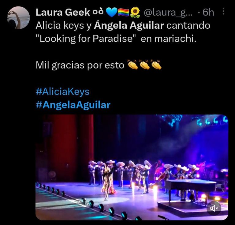 Alicia Keys y Ángela Aguilar cantaron juntas con mariachi en concierto en Auditorio Nacional