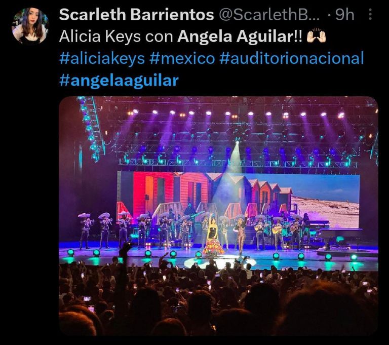 Ángela Aguilar y Alicia Keys cantaron con mariachi en concierto