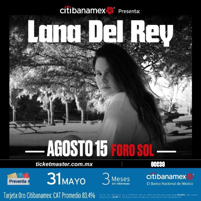 Lana Del Rey concierto Foro Sol precios boletos fechas