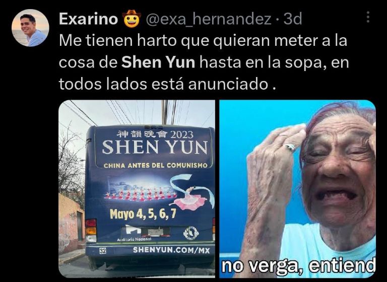 Los comerciales del espectáculo chino Shen Yun tienen hartos a los mexicanos