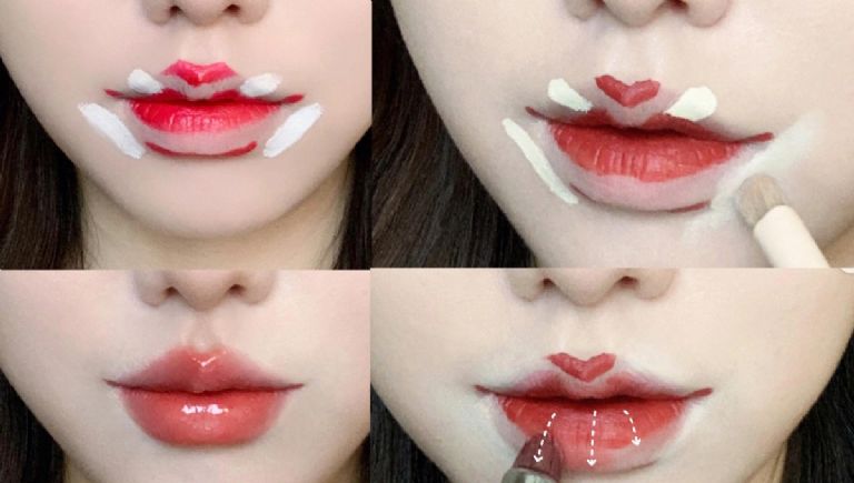 Técnica coreana para tener labios jugosos.