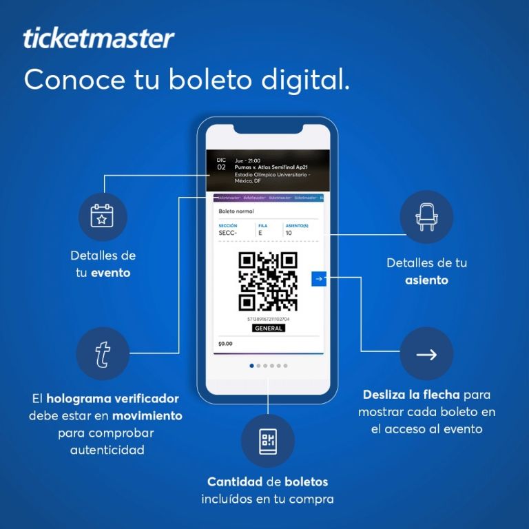 Ticketmaster boleto digital celular boleto