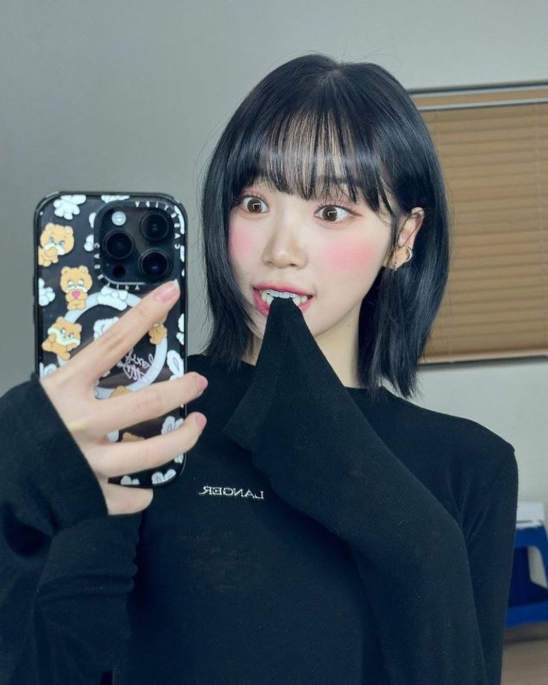 chaewon lesserafim maquillaje lindo