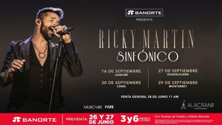 ricky martin sinfónico concierto boletos