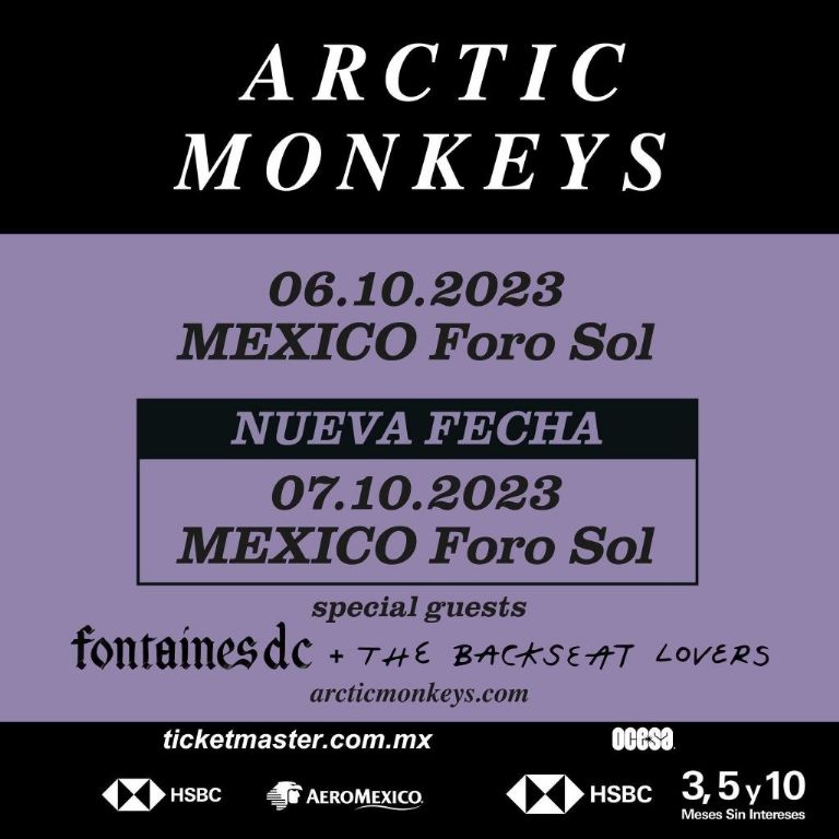 arctic monkeys fechas México Foro Sol