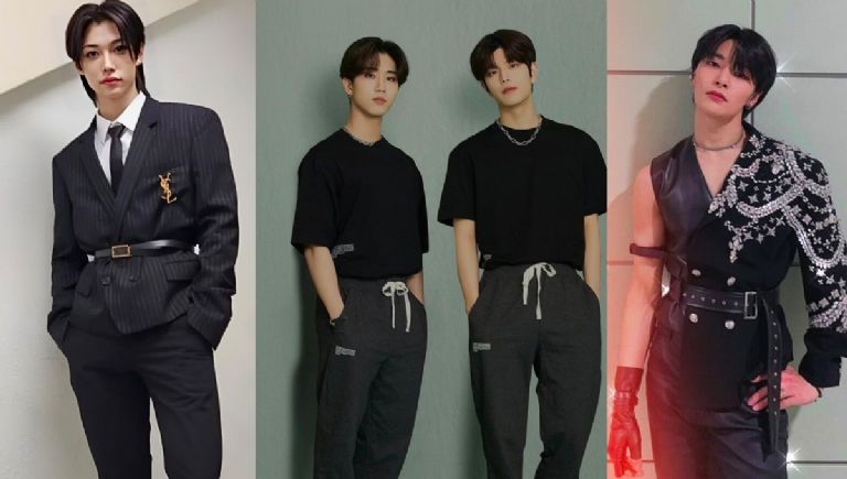 Stray Kids mejores outfits all black de los integrantes