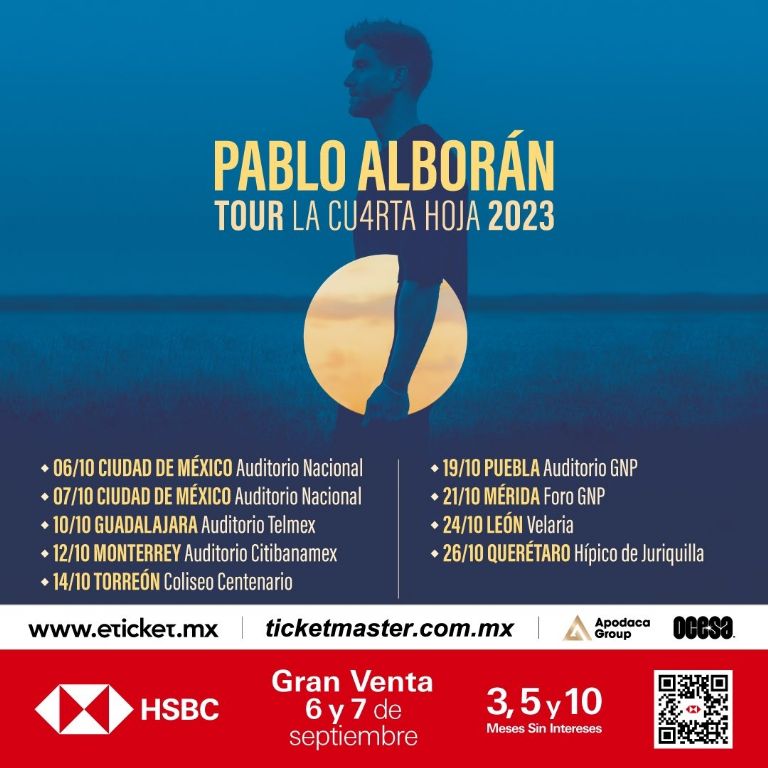 Pablo Alborán llegará al Auditorio Nacional de la CDMX con un increíble concierto y te decimos el precio de los boletos