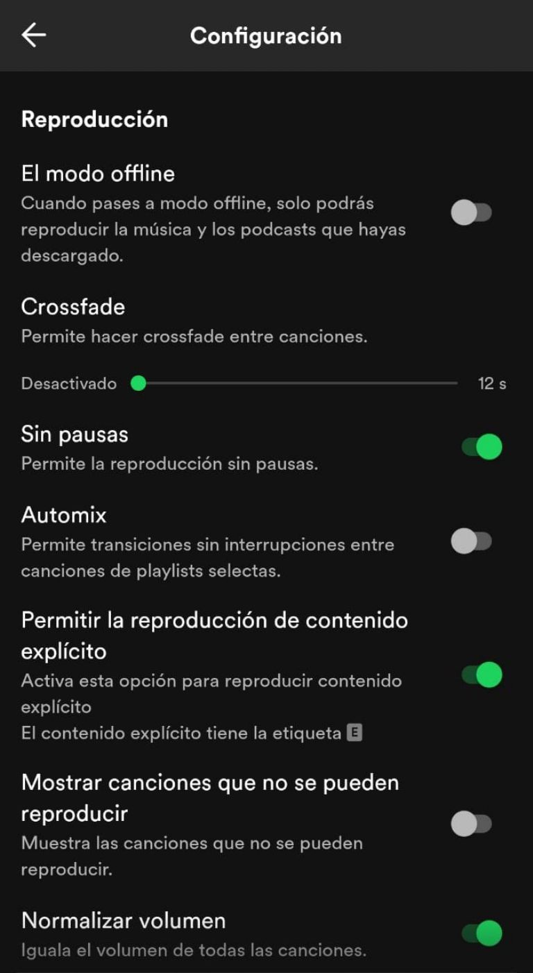 Así puedes activar Crossfade y eliminar los espacios vacíos en tus canciones de Spotify