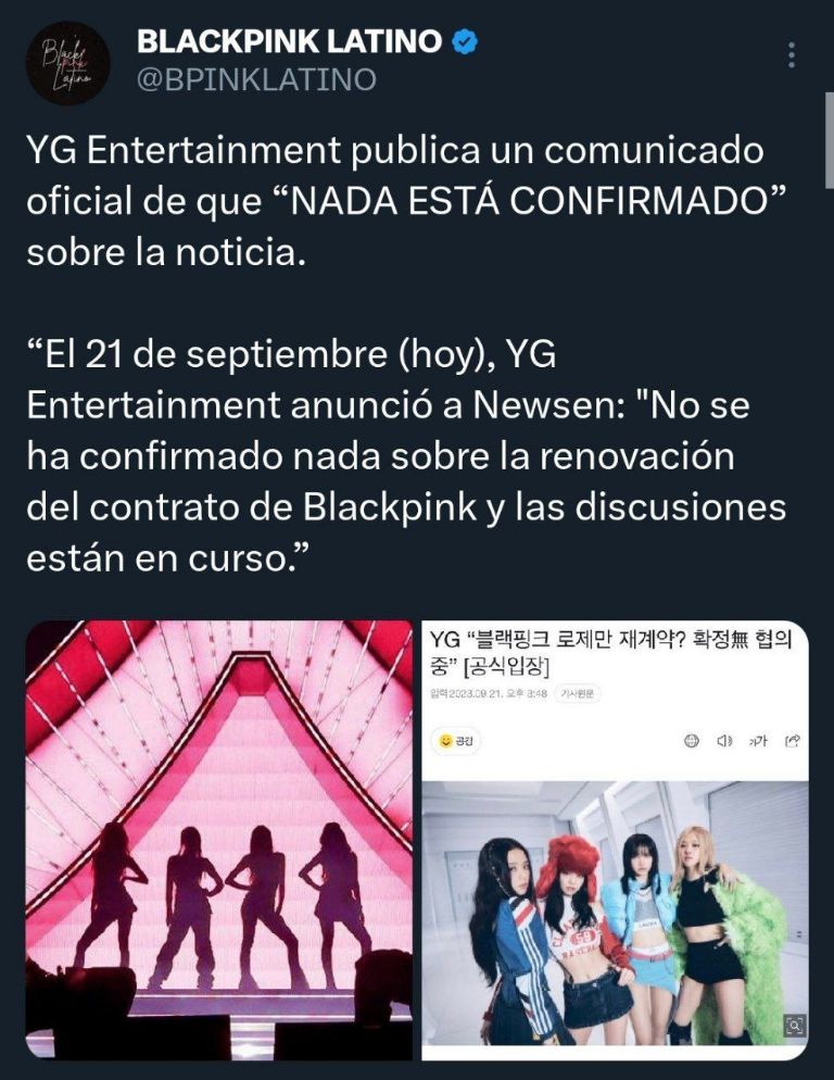 blackpink renovación contrato 