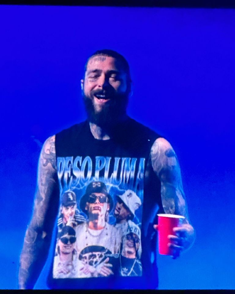 El concierto de Post Malone en el Foro Sol tuvo como invitado a Peso Pluma