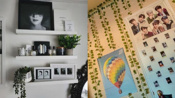 5 ideas para decorar tu cuarto con posters de BTS y plantas artificiales