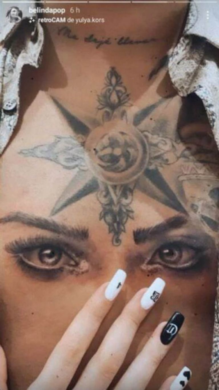 Nodal tenía un tatuaje de los ojos de Belinda
