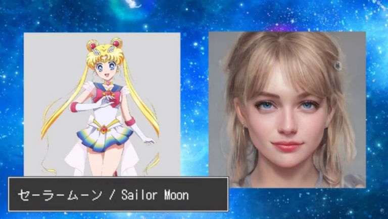 Personajes Sailor Moon en vida real según IA