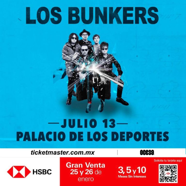 Checa los detalles del concierto de Los Bunkers en el Palacio de los Deportes