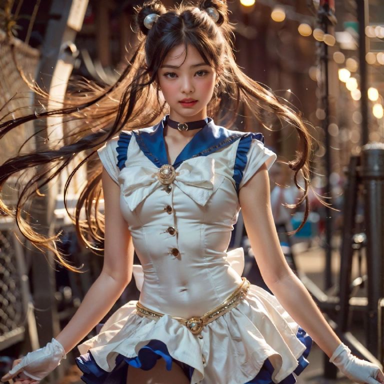personaje Sailor Moon IA Jennie de BLACKPINK