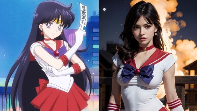 ¿Cómo se vería Sailor Mars de Sailor Moon en la vida real según la Inteligencia Artificial?