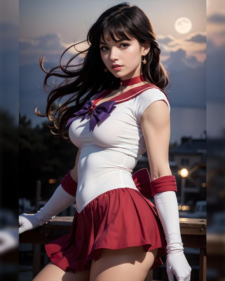 Así se vería Sailor Mars de Sailor Moon en la vida real según la inteligencia artificial