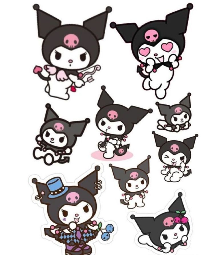 plantillas bonitas de Kuromi para imprimir