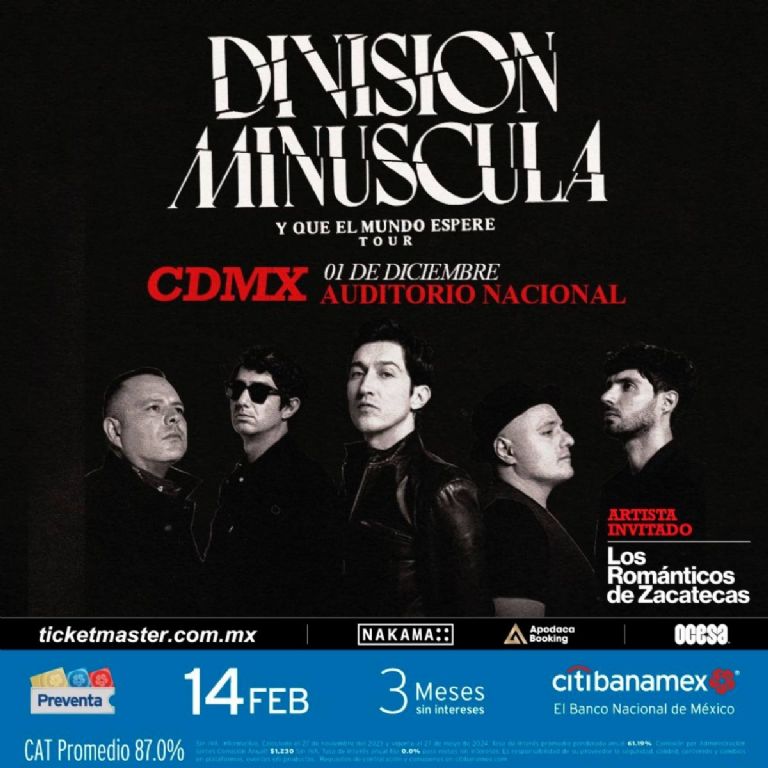 División Minúscula llega con concierto en el Auditorio Nacional