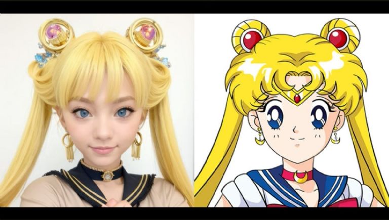 Serena y Darien de Sailor moon vida real según IA