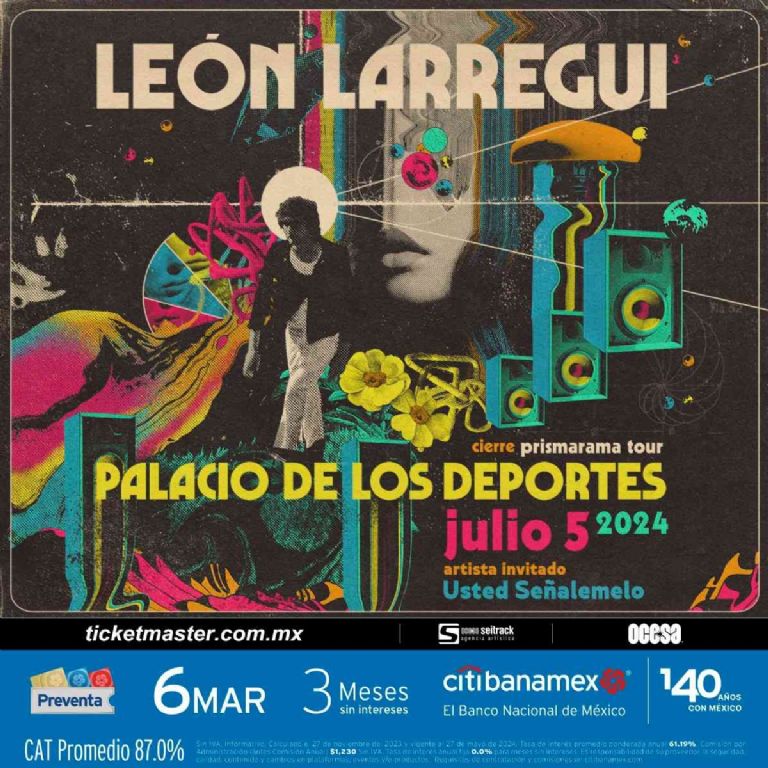 El Palacio de los deportes de la CDMX tiene concierto de León Larregui y este es el precio de los boletos